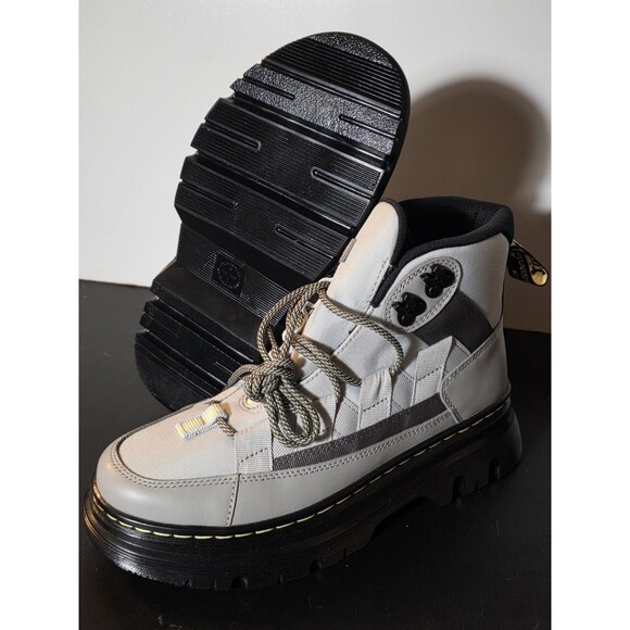 New Dr Martens Boury Utility Combat Boots Gun Metal Grey Size  Men\'s 7 Women’s 8 main image 9